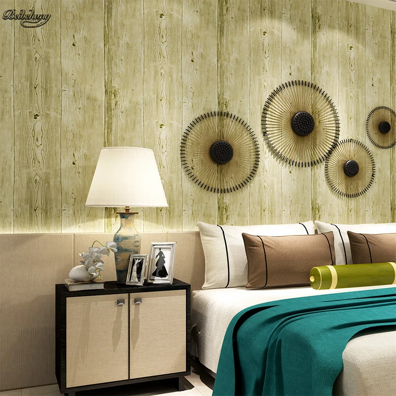 

beibehang Retro style warm living room bedroom study background wallpaper PVC simple wood wallpaper