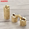 NAIERDI Copper Brass Furniture Hinges 8-18mm Cylindrical Hidden Cabinet Concealed Invisible Door Hinges For Hardware Gift Box ► Photo 3/6