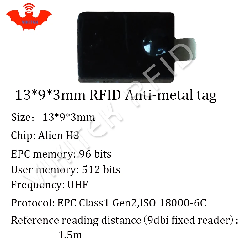 UHF RFID Метка 915 МГц 868 МГц Alien higgs3 EPCC1G2 6C 13*9*3 мм небольшой прямоугольник керамика Смарт карты пассивные RFID метки