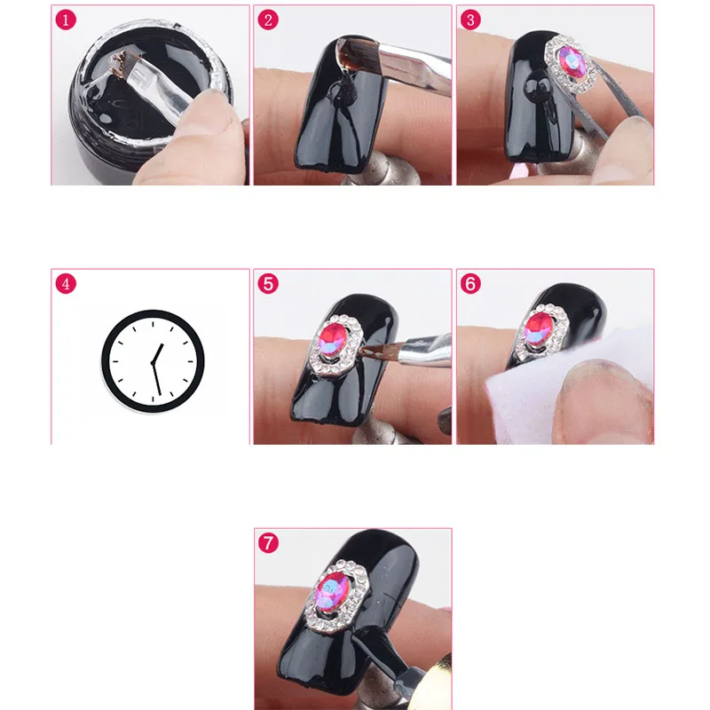 

Professional Super Sticky 8ml UV Gel Nail Polish Glue Crystal Adhesives Transparent Clear Gel Nails Crafts Decor Tools JIU55