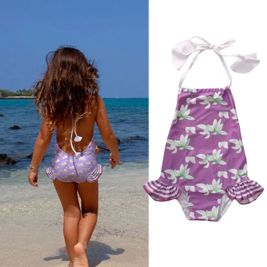 ITFABS Малышей Дети Девочка Tankini Цветочные Бикини Купальники Летний Пляж Монокини