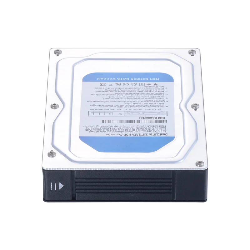 

Dual bay 2.5 inch to 3.5 inch hdd converter enclosure support raid model with hot-swap