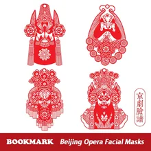 Kawaii Металл Пекинская опера маски для лица скрепки забавные Kawaii канцелярская Закладка маркировочные зажимы детский подарок