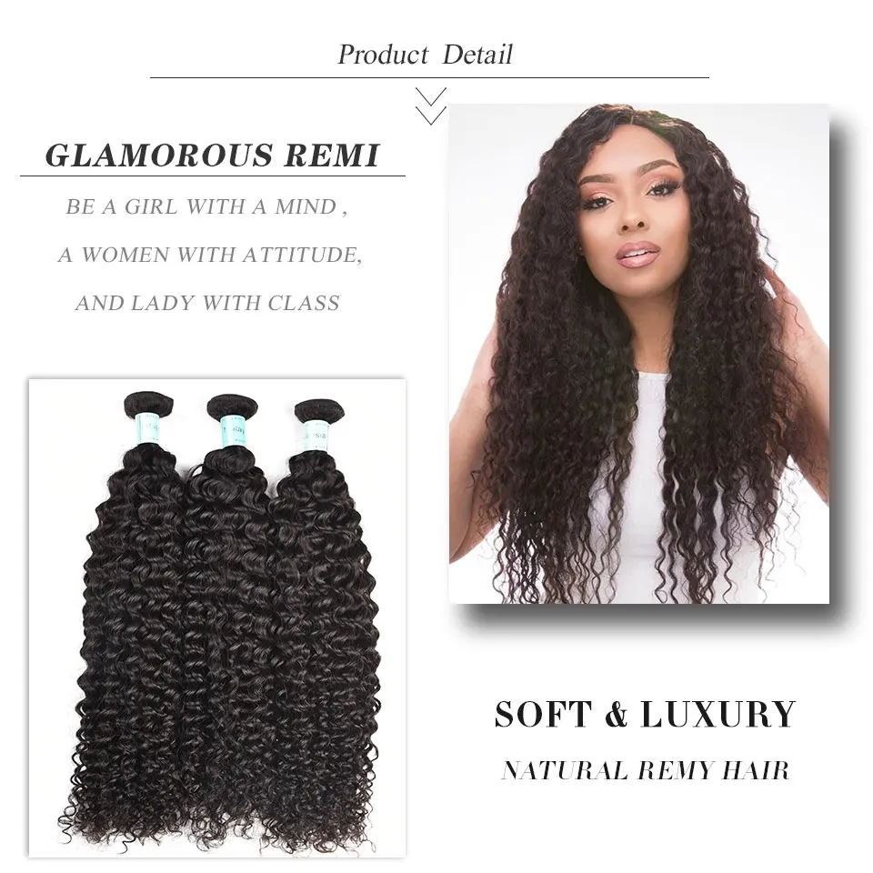 Jerry Curly 100% Curly Weave Human Hair Malaysia Hair Weave Bundles Natural Color Double Weft Extensions 1 Piece 8-26 Inch