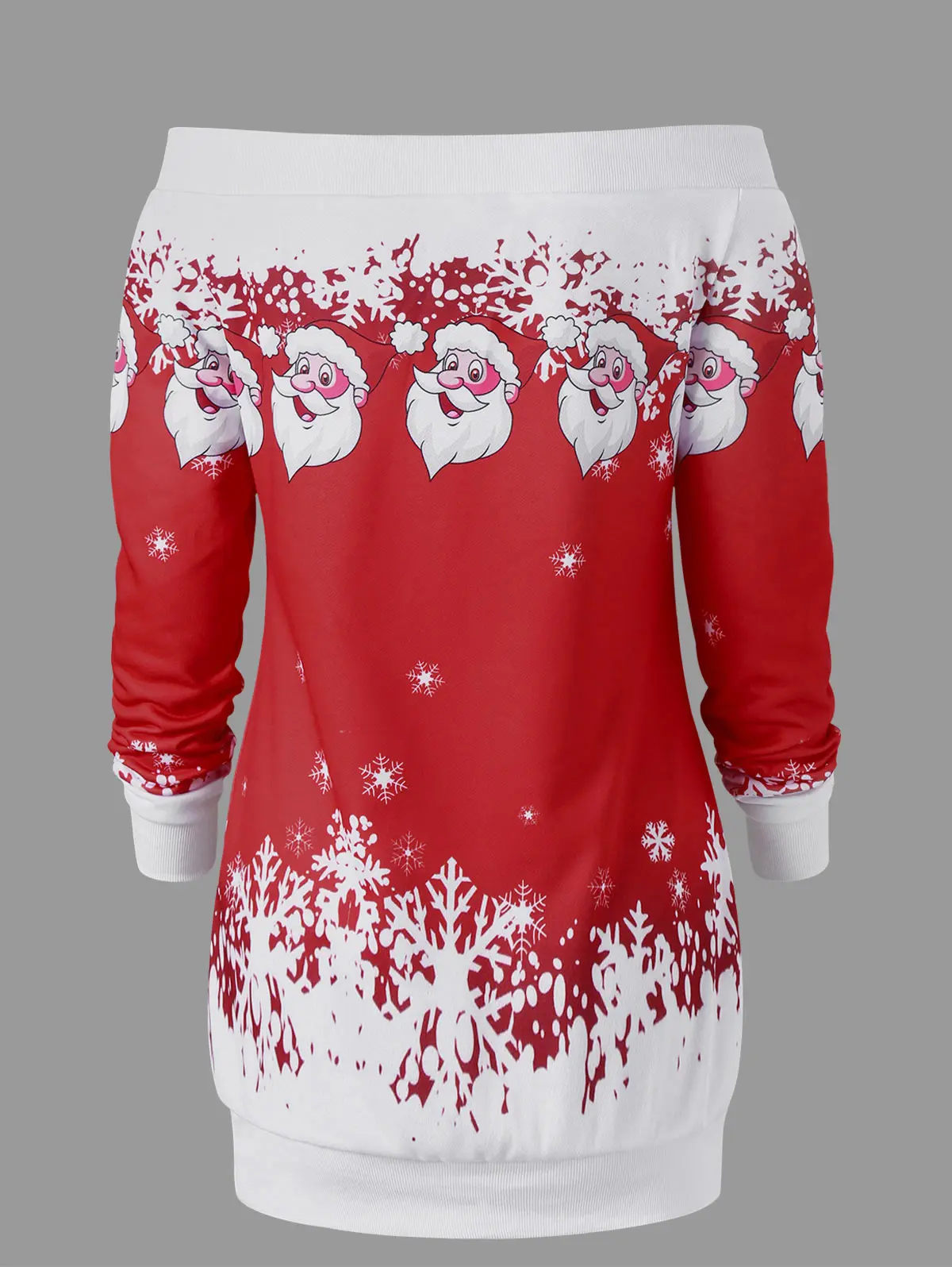 Wisalo/повседневные футболки с Санта Клаусом и снежинками; пуловер с круглым вырезом; Рождественская футболка; джемпер; Верхняя одежда; осенние женские топы на пуговицах