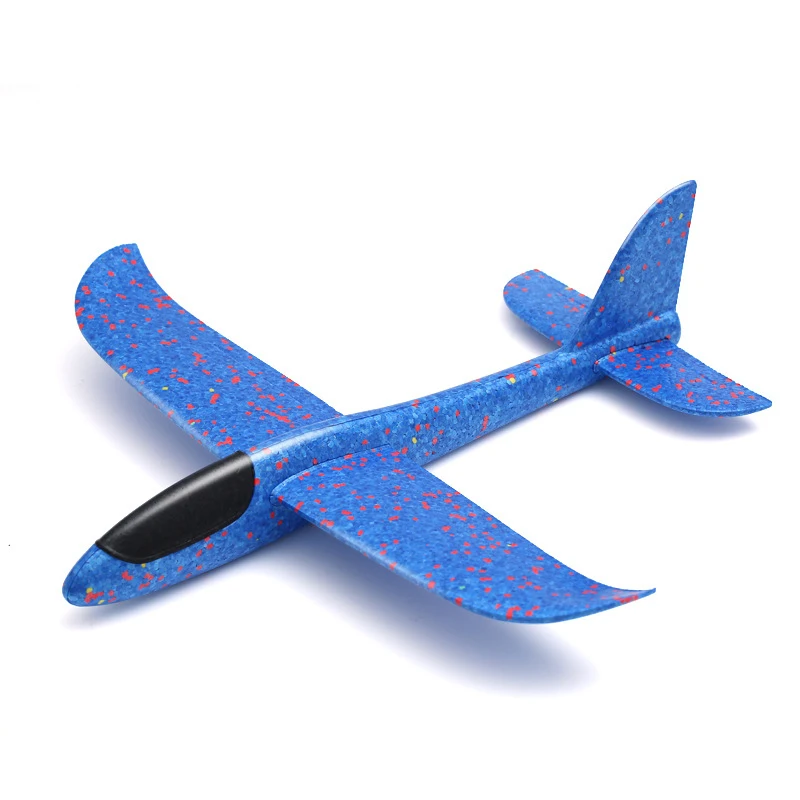 Детские игрушки ручной бросок летающие самолеты пенопластовая модель аэроплана малыш на открытом воздухе осыпающаяся игрушка-планер EPP устойчивый прорыв самолет CL5583 - Цвет: Blue