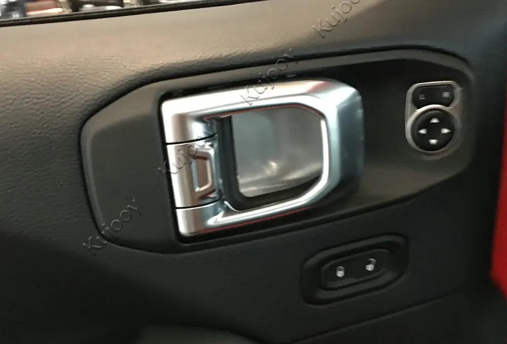 Для 2018 + Jeep Wrangler JL 4 дверная 2 внутренняя ручка чаша декоративная наклейка крышка
