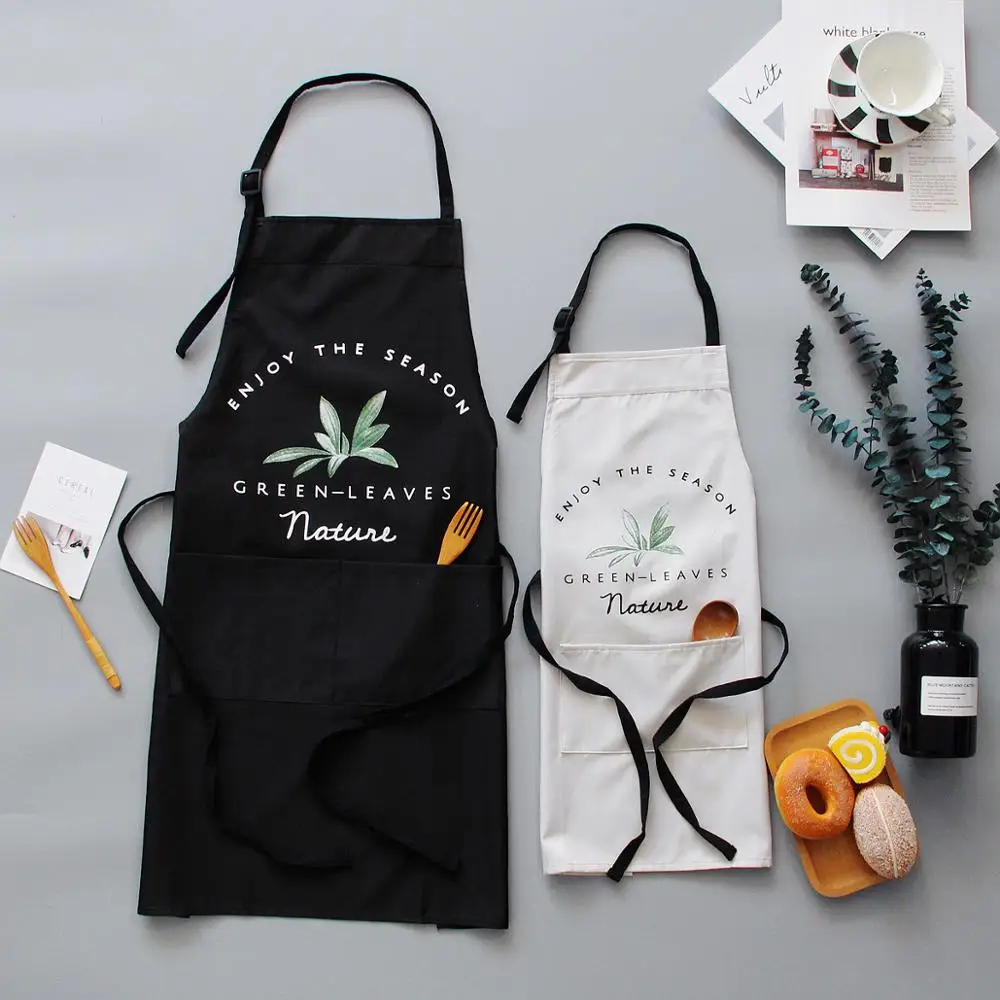 Waterproof and oilproof parent-child sleeveless apron Fashion Lady Women Men Adjustable Cotton Linen High-grade Kitchen Apron