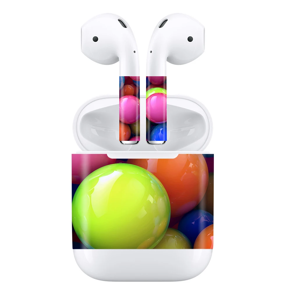 GOOYIYO-для Apple AirPods 1 2 DIY персональная наклейка наушники Проводная зарядная коробка 3M виниловая наклейка цветные аксессуары для кожи