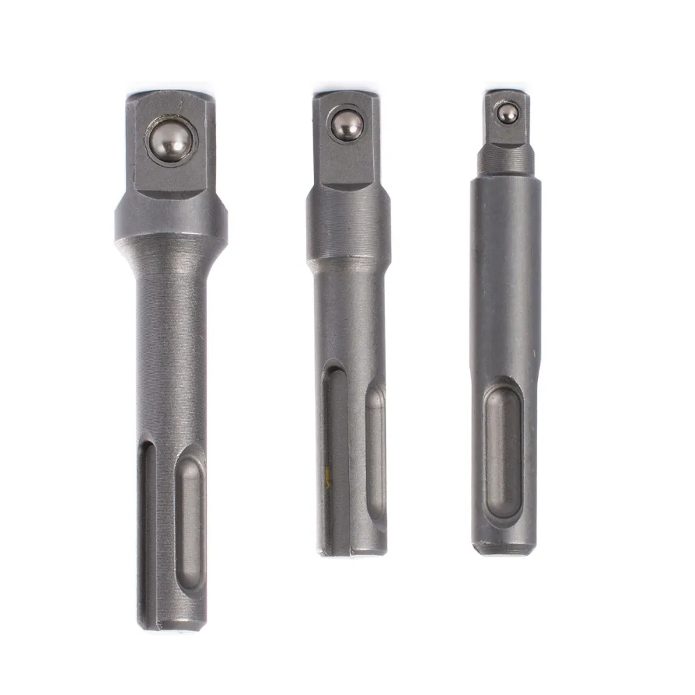 3pcs Sds Plus Socket Driver Drills Set Drill Bit Adaptor 1/4