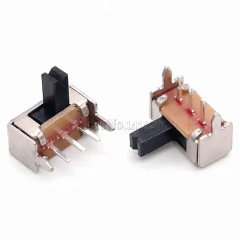 

10Pcs 3 Pin PCB 2 Position 1P2T SPDT Miniature Slide Switch Side Knob SK12D07VG4