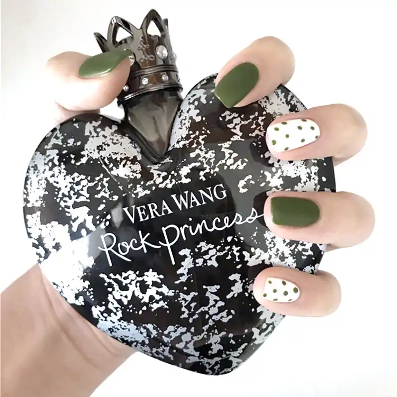 Nail Factory Price 24pcs Fake Nails With Glue For Women Cute Dot