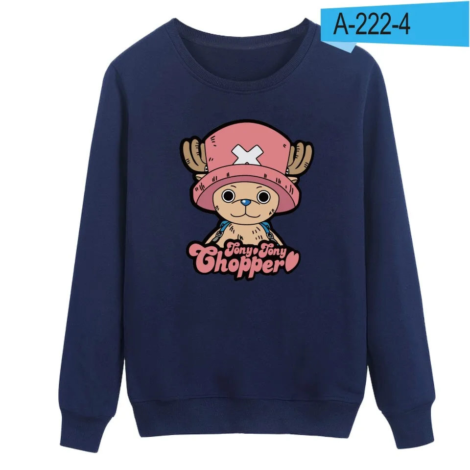 navy blue Цельная Мужская толстовка худи в японском стиле, классические зимние толстовки с капюшоном без рукавов для мальчиков, модная повседневная забавная одежда с рисунком Луффи - Цвет: navy blue