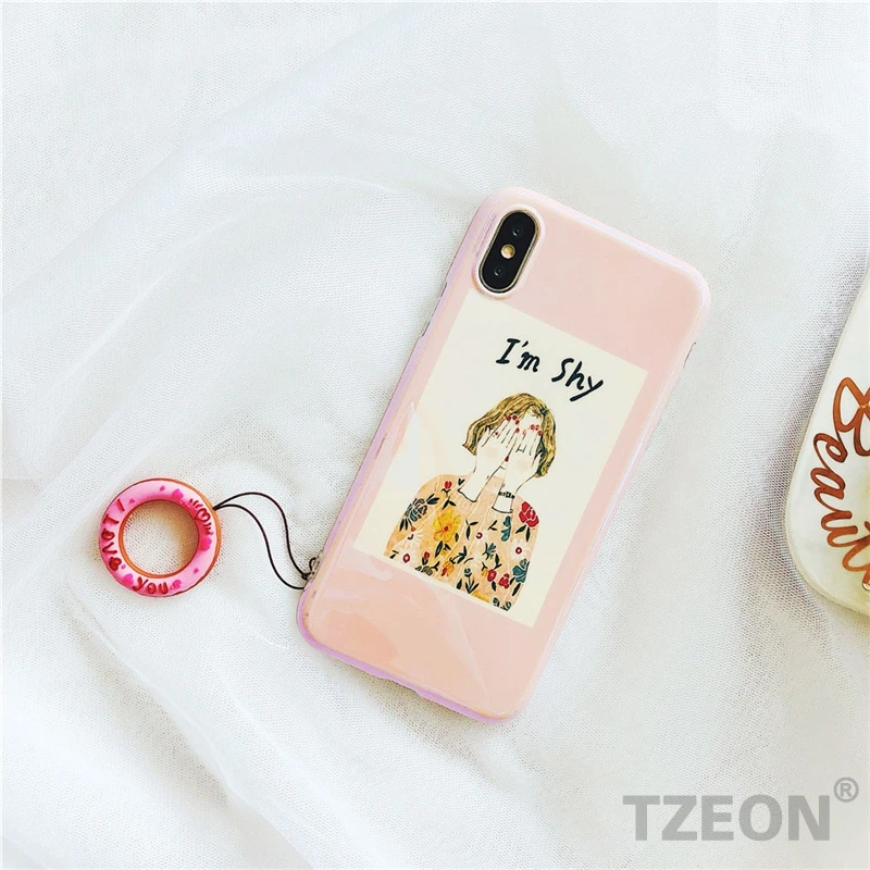 جميل القلب دونات الهاتف المحمول إصبع حزام الحبل ل فون سامسونج هواوي Xiaomi ممن لهم الهاتف حلقة حزام سيليكون قصيرة حبل