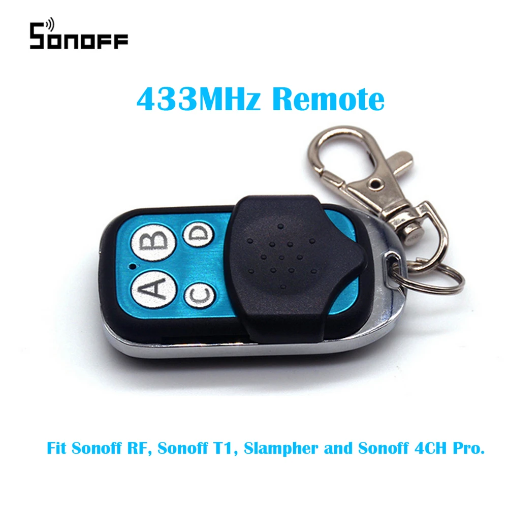 

10pcs/lot Sonoff 433MHz Remote Control Key Wifi 4 Channels Smart Wireless RF Controller WallElectric Door for Slampher T1 R2 4CH