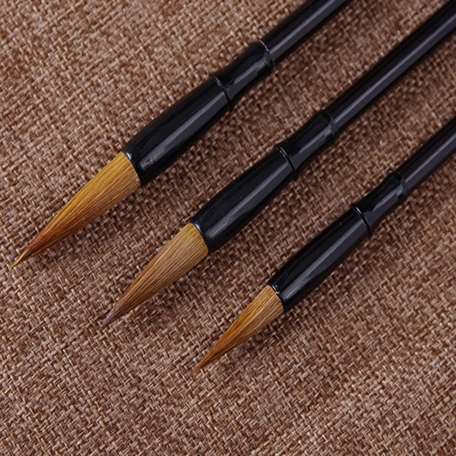 3Pcs Paint Brushes Set weasel hair Chinese painting Calligraphy brushes