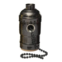 Ретро E26/E27 винтовые лампы Алюминиевый сплав освещение оболочки лампы держатель цепи стиль, черный