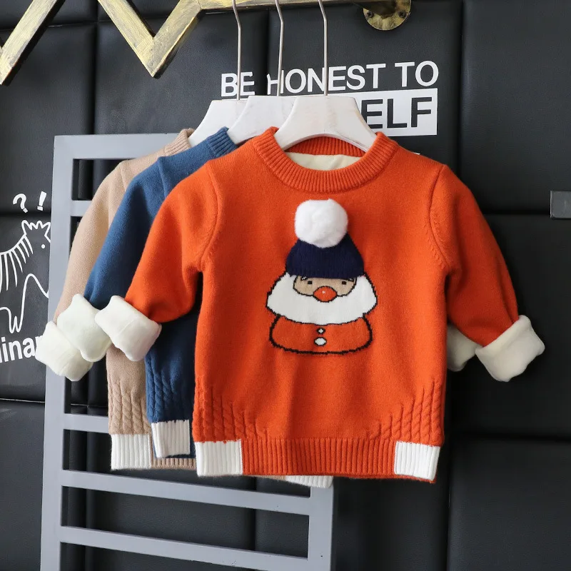 

Fall and Winter 2018 Children's Wear and Thickened Men's Korean Version Santa Claus Baby Knitted Sweaters Exploded