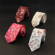 Мода Хлопок Цветочные Шеи Галстук Свадьба 6 см Узкие Галстуки яркий Цвет для Мужчин Красный Костюмы Женщин Gravatas Галстуки Corbatas подарок галстуки для мужчин