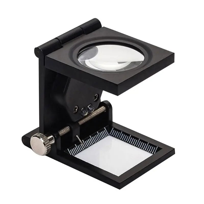 

Double LED Light Optical Glass Lens Black Spray Paint 905A Magnifying Glass Zinc Alloy Photo Cloth Mirror