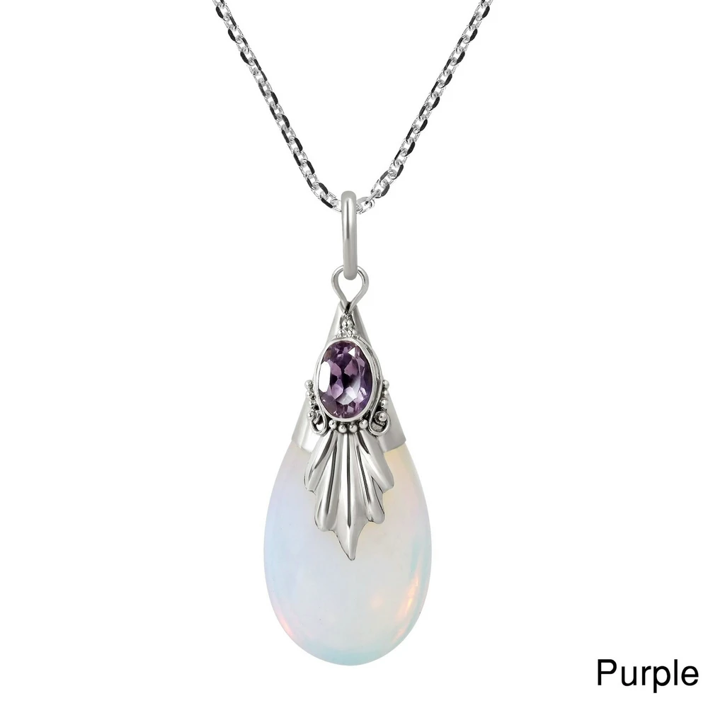ZHOUYANG ожерелья с подвесками для женщин дизайн распродажа каплевидный лунный камень 3 цвета циркон серебряный цвет модные ювелирные изделия KAN195 - Окраска металла: Purple