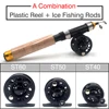 MNFT 1Set Telescopic Ice Fishing Rod+Reel Spinning Fishing Wheel Ice Rod Combo Fishing Tackle Winter Ice Fishing Reel Set ► Photo 2/6