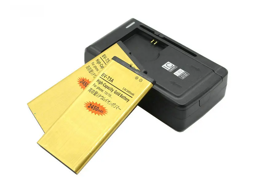 Ciszean 2x 2450mAh BV T5A Gold Replacement Battery
