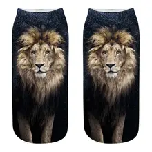 Креативные короткие носки-башмачки с объемным изображением короля джунглей льва, унисекс, пары, цифровая печать, Летние Стильные Чулочные изделия в стиле Харадзюку, 6 стилей