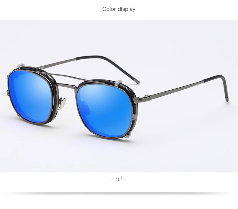 JackJad стимпанк Стильный Объектив съемные поляризационные авиационные солнцезащитные очки на застежке винтажные брендовые дизайнерские солнцезащитные очки Oculos De Sol 2778