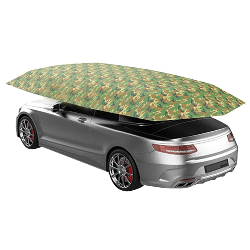 4,5x2,3 м уличный автомобильный тент, автомобильный зонтик, солнцезащитный козырек, полиэфирные чехлы из ткани Оксфорд без кронштейна - Цвет: Camouflage