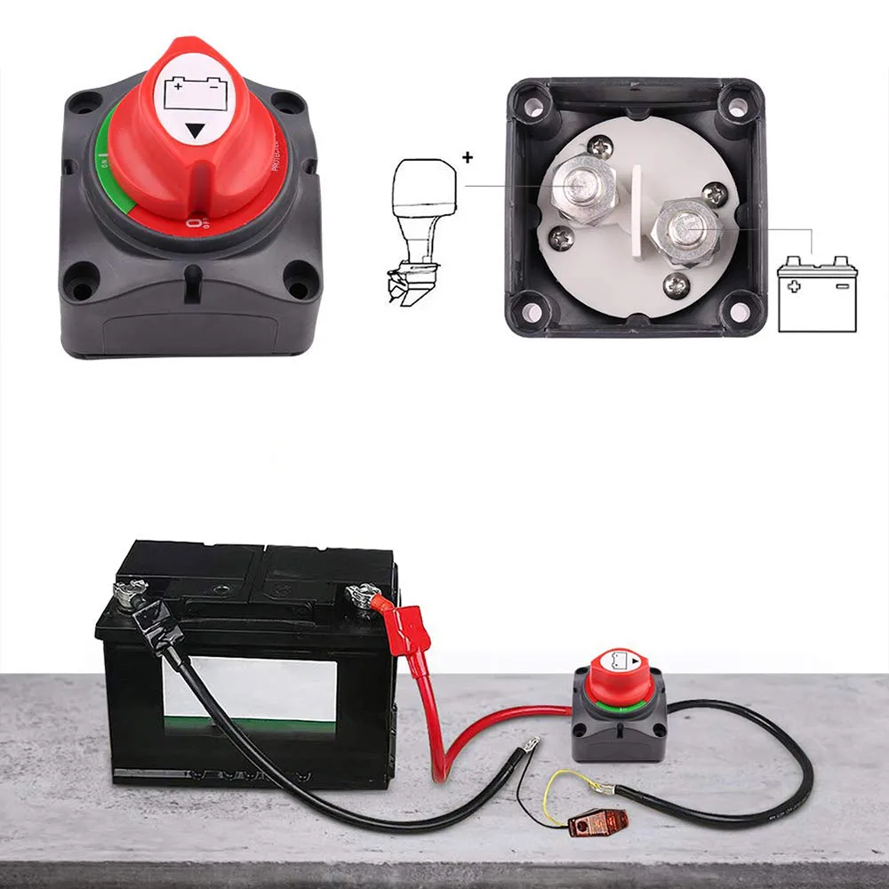 Battery Power Disconnect Switch Heavy Duty Battery Isolator Switch  Marine Boat