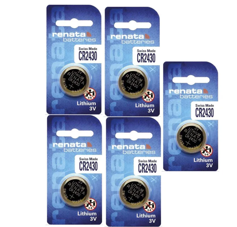 5pcs Lot Renata Lithium Battery Cr2430 Cr2430n 3v Original Brand Renata 2430 Battery Batteries Free Shipping Lithium Battery Cr2430 Battery Cr24302430 Battery Aliexpress