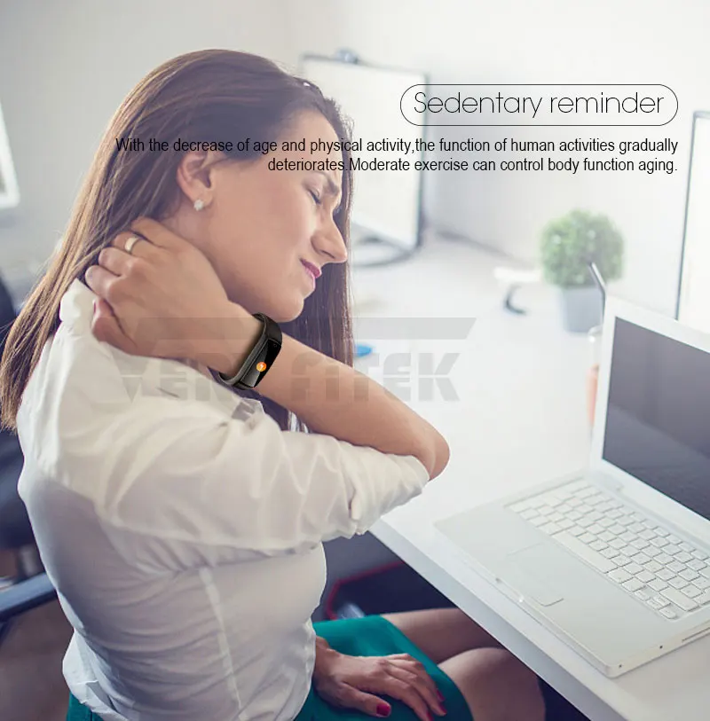 VERYFiTEK Y9 Smart Band Blood Pressure Heart Rate Monitor Wristband Female Physiological Reminder Pedometer Fitness Bracelet (11)
