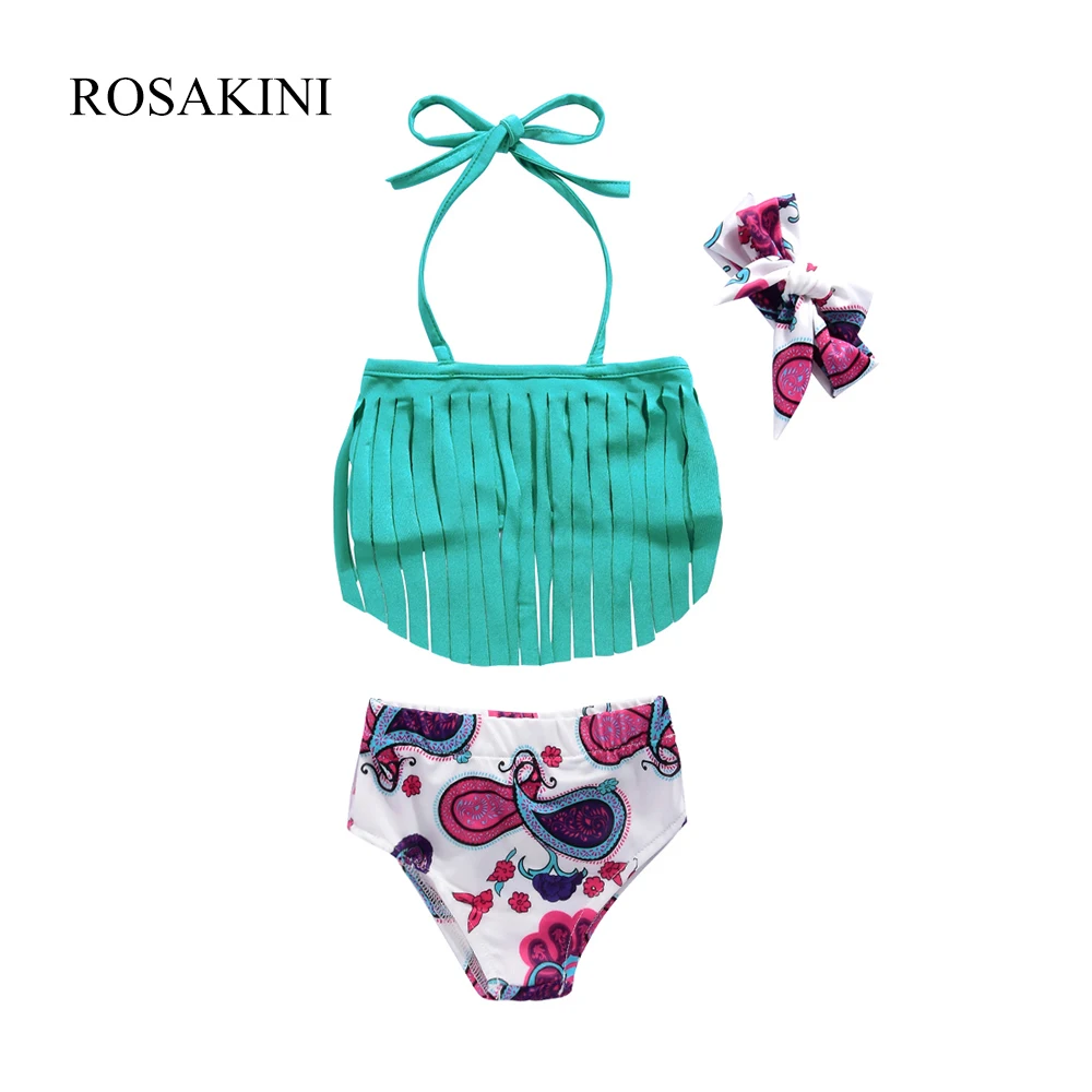 Rosakini 3 шт. Детские Купальники для малышек Детский комплект маленьких девочек