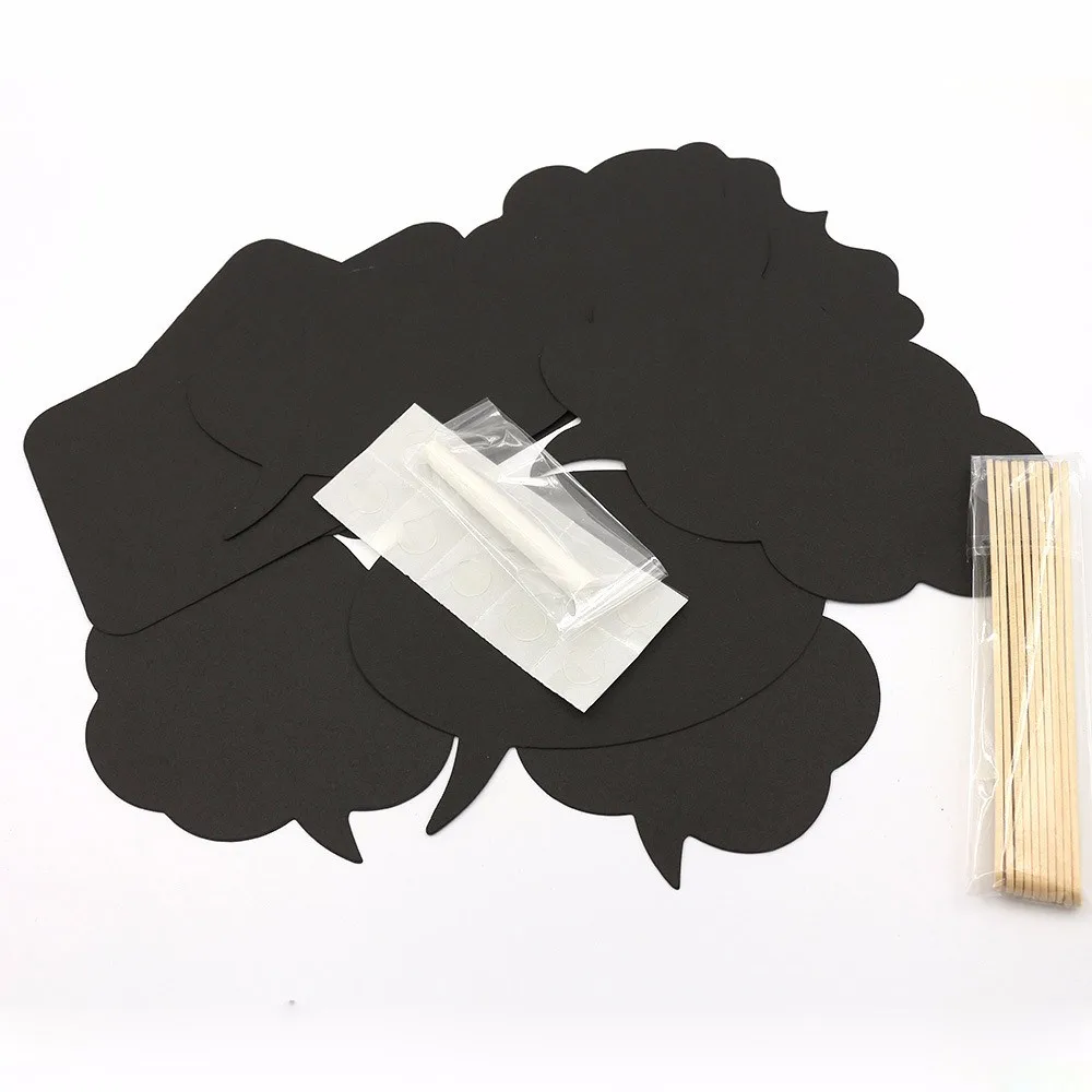 Originality Fun Photo Booth Prop DIY Chalk Board Bubble Speech Chalk Board Wedding Party Photobooth Wedding Party Decorations Newest Design HG0209 (2)
