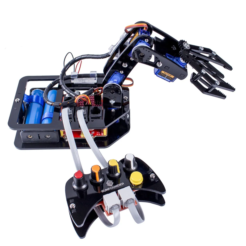 SunFounder RC Programmable Robot Elctronic Robotic Arm Kit 4-Axis Servo Control Rollarm for Arduino DIY Robot Kit For Children SunFounder RC Programmable Robot Elctronic Robotic Arm Kit 4-Axis Servo Control Rollarm for Arduino DIY Robot Kit For Children