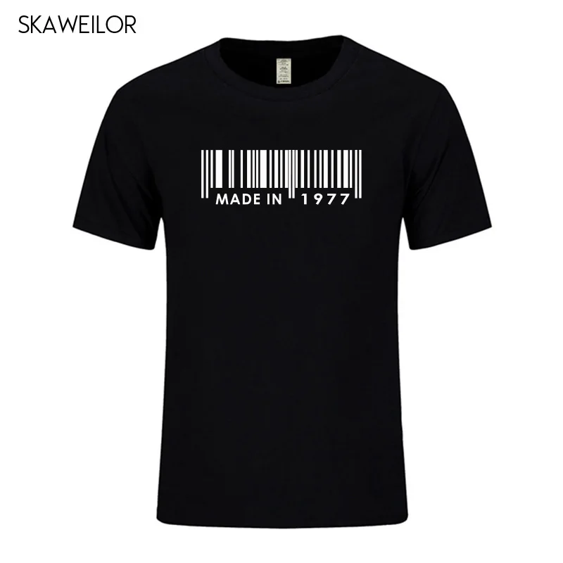 

Made in 1977 Funny Humour T-shirt 2018 Summer New Fashion Brand Clothing O-Neck Mens T Shirts Birthday Gift Tops Tee
