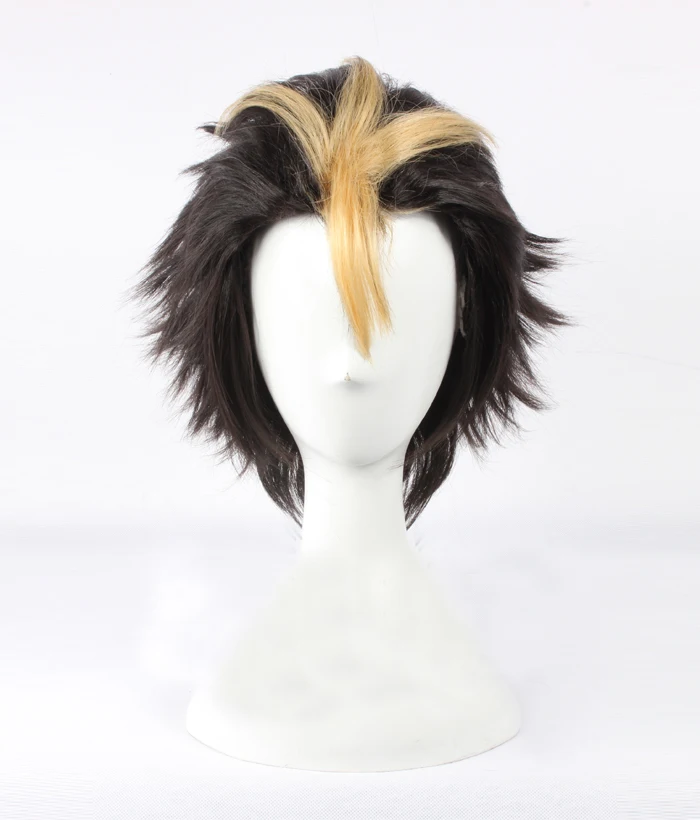 Аниме Haikyuu! Волейбол Nishinoya Yuu короткий коричневый и блонд термостойкий косплей
