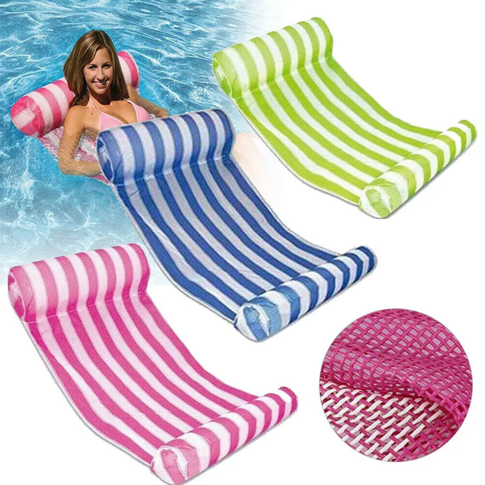cheap 2019 Hot Sale Inflatable Floating Water Hammock Float Lounge Bed Swimming Pool Chair with Pump 19ing
