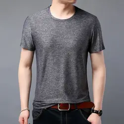 2019 Модная брендовая одежда мужская футболка с круглым вырезом мужские модные футболки фитнес повседневные для мужчин хлопок Slim Fit Футболка