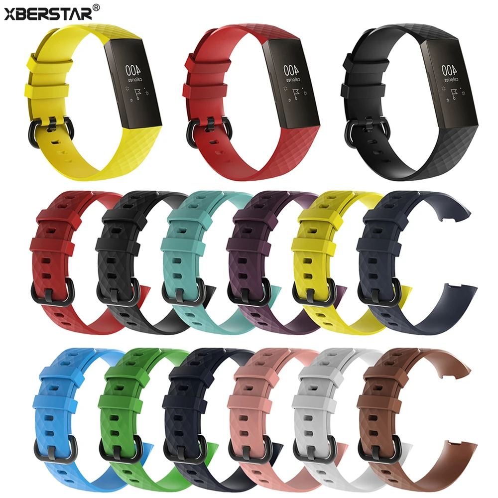 

Silicone Watch Band Strap for Fitbit Charge 3 Fitness Activity Tracker Smartwatch Replacement Sports Wrist Band Strap