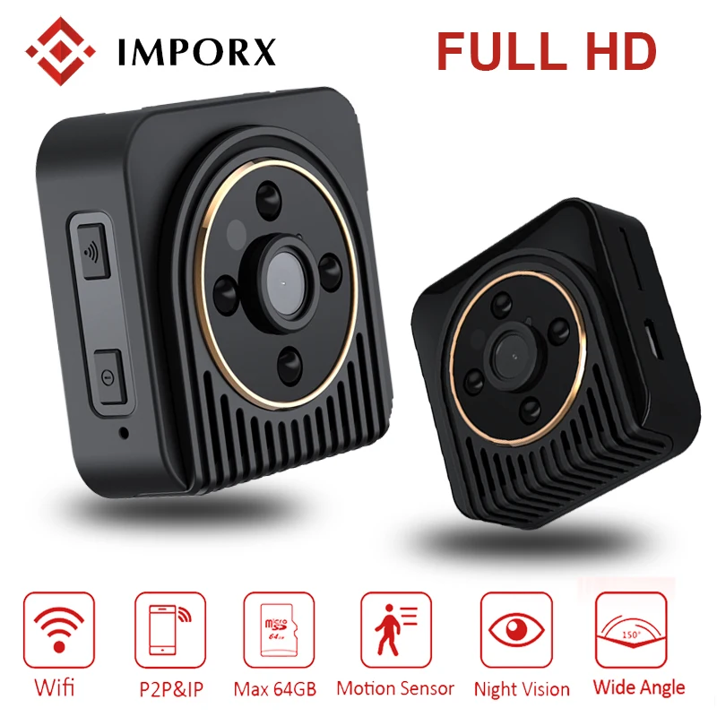 

720P HD H5 Wifi Mini Camera H.264 Wireless IP Camera Infrared Night Vision Micro DV Camera Wide Angel 150 Degree Mini Camcoeder