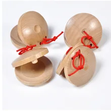 Детские деревянные кастанеты натуральный деревянные инструменты музыкальные развивающие игрушки для малышей детей