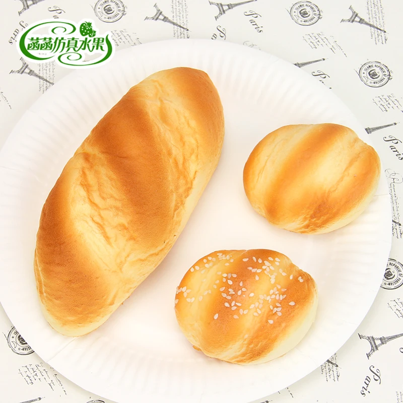 

Sesame seed roll size of bread fake cake model toy height photography props