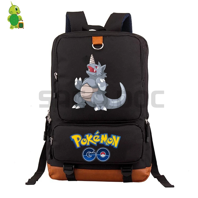 

Pokemon Go Rhydon School Bag Women Men Laptop Backpack for Teenage Boys Girls Daily Backpack Large Capacity Travel Bags