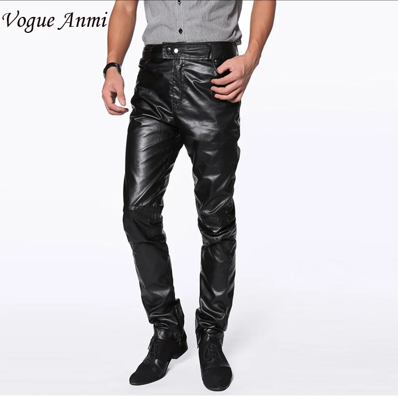 Popular Mens Black Leather Pants-Buy Cheap Mens Black
