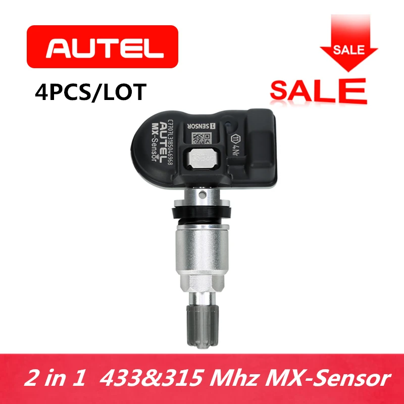 

AUTEL MX-Sensor 433MHz or 315 Mhz 4pc/ lot Tire Pressure Monitoring Universal Automotive OE-Level Program Sensor