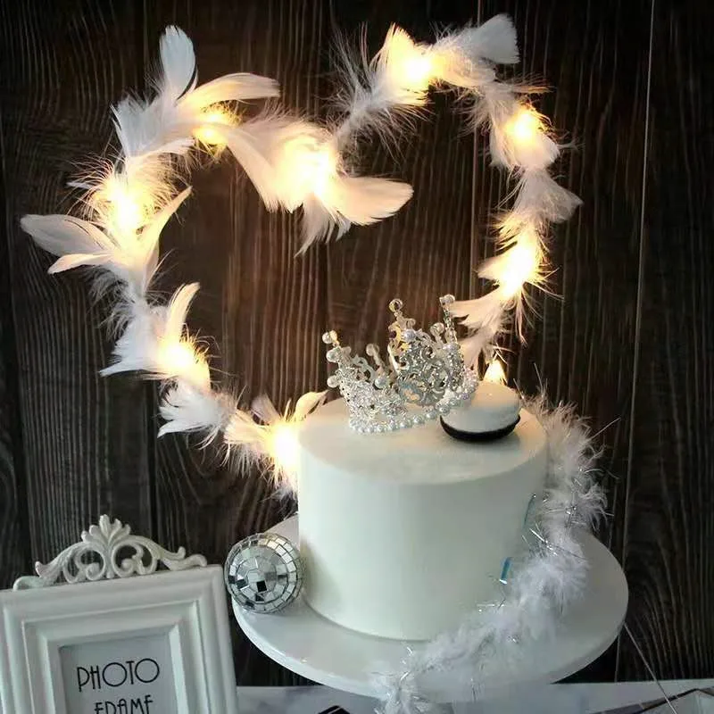 

1Pcs Hot Sale Soft Love Feather Cake Topper Baby Shower Birthday DIY Cake Top Flags Decoration Festival Party Supplies