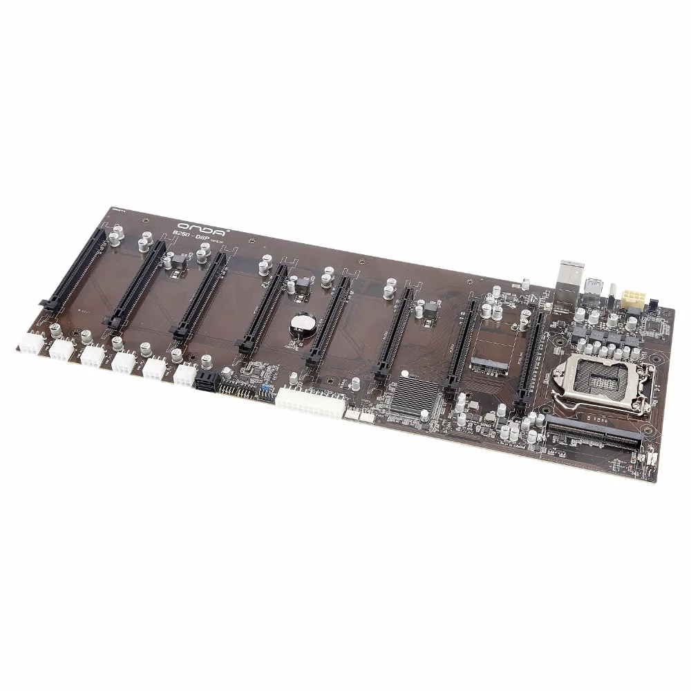 8PCIE 8GPU новинка для майнинговой платы Onda B250 DDR3L 1151 BTC (Альтернативная плата майнинга