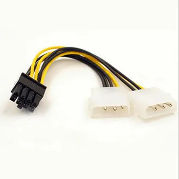 

10pcs Dual 4P to 8P Graphics Card Power Line Connector Dual 4PIN to 8PIN Graphics Cable Supply Adapter Cable